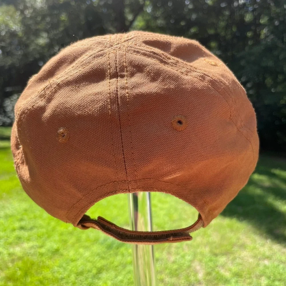 Carhartt Kids Canvas Baseball Cap Brown Adjustable Hat Logo Patch OSFM